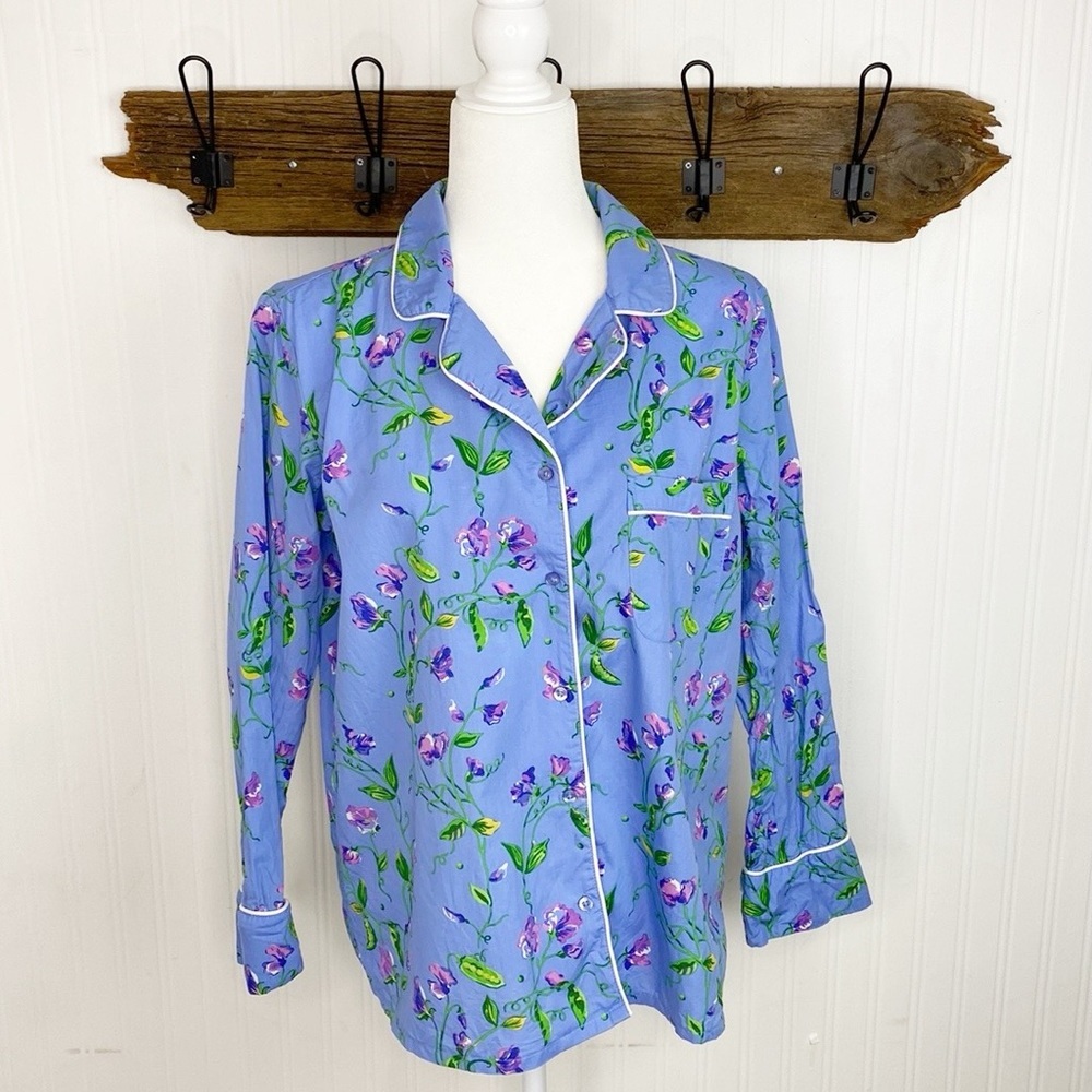 Cath Kidston Floral Top Pajama Top Blue - Picture 2 of 8
